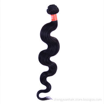 Unprocessed 5a natural black body wave virgin Brazilian Remy hair weave